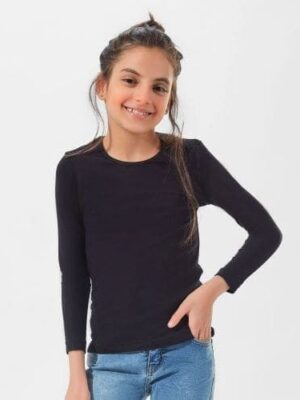 كم بناتي - قطعه قطن اسود