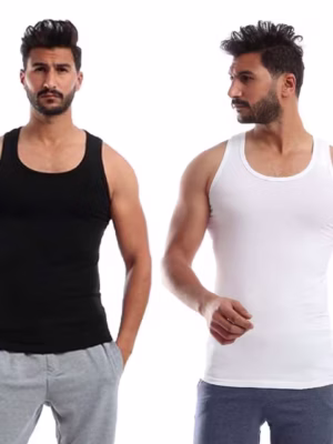 2 فانلات داخلية مسيري -  قطن استريتش