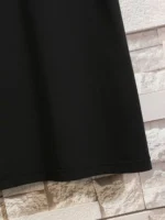 تيشرت رجالي نص كم حوض قطن  - اسود