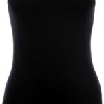 Snap Closures Spaghetti Straps Plain Bodysuit for Women