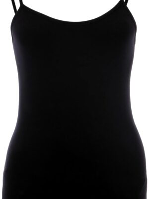 Snap Closures Spaghetti Straps Plain Bodysuit for Women