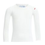 قطونيل فانله كم اطفال رقبه دائرية ابيض