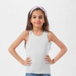 فانله حماله عريضه قطن مريح بنات-ابيض