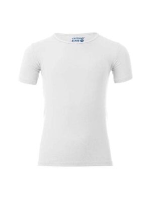 فانله نص كم اطفال رقبه دائرية ابيض