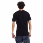 تيشرت رجالي نص كم حوض قطن  - اسود