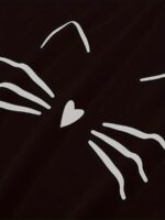 نايت شيرت قطن نص كم استريتش بطبعه -اسود