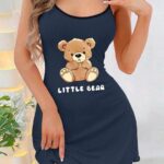 كاش مايو قصير من القطن حماله رفيعه -مطبوع-كحلي