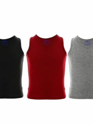 مجموعه من ٣ فانله حماله قطن مريح اولادي