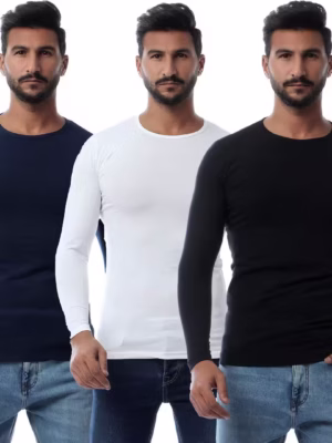 ٣ كم رجالي قطونيل قطن استريتش